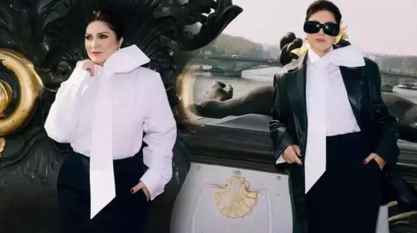 Sibel Can’ın Paris pozlarında dikkat çeken detay: Ayakkabıları olay oldu