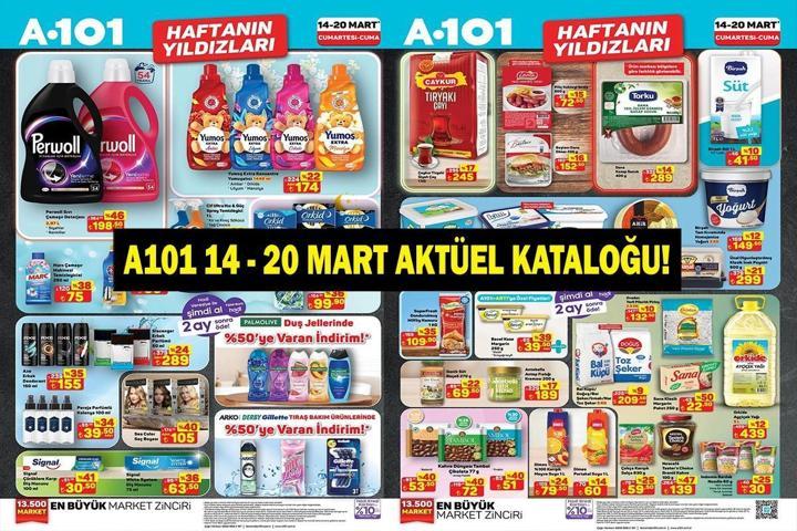 A101 19 Mart Aktüel Kataloğu Yayınlandı A101 Haftanın Yıldızları ve 19 Mart Arefe Günü İndirimleri: Ramazan Bayramı Haftası Hangi Ürünler İndirimde