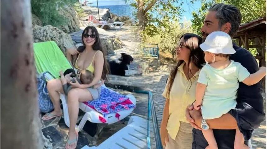 Neslihan Atagül’den kalpleri ısıtan paylaşım Minik Aziz yine sahnede