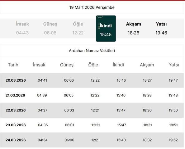 ARDAHAN Bayram Namazı Saati 2026 - Ardahanda Ramazan Bayramı namazı saat kaçta, ne zaman kılınacak Diyanet bayram namazı vakti