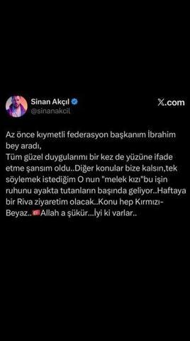 Sinan Akçıldan Milli Takım İçin Marş Müjdesi TFF Başkanı İbrahim Hacıosmanoğlu İle Bir Araya Gelecek