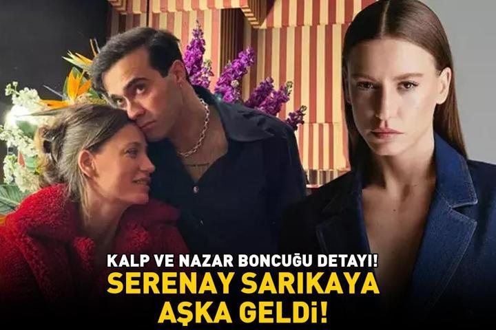 Serenay Sarıkaya aşka geldi Mert Demirin pozuna kayıtsız kalamadı Kalp ve nazar boncuğu detayı