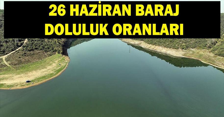 BARAJ DOLULUK ORANLARI 26 HAZİRAN: İstanbul, Ankara, İzmir, Bursa barajlarında son durum ne Ömerli, Tahtalı, Çamlıdere baraj doluluk oranları