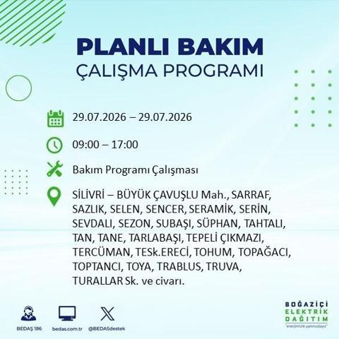 İSTANBUL ELEKTRİK KESİNTİSİ 29 TEMMUZ 2026 BEDAŞ Duyurdu: Hangi İlçelerde Elektrikler Kesilecek 19 İlçe İçin Kritik Duyuru...