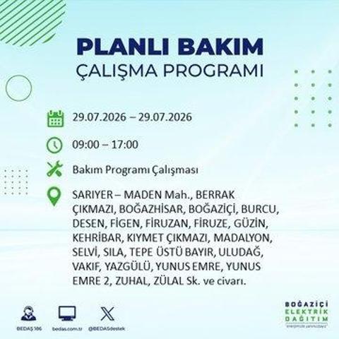 İSTANBUL ELEKTRİK KESİNTİSİ 29 TEMMUZ 2026 BEDAŞ Duyurdu: Hangi İlçelerde Elektrikler Kesilecek 19 İlçe İçin Kritik Duyuru...