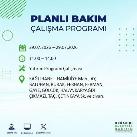 İSTANBUL ELEKTRİK KESİNTİSİ 29 TEMMUZ 2026 BEDAŞ Duyurdu: Hangi İlçelerde Elektrikler Kesilecek 19 İlçe İçin Kritik Duyuru...