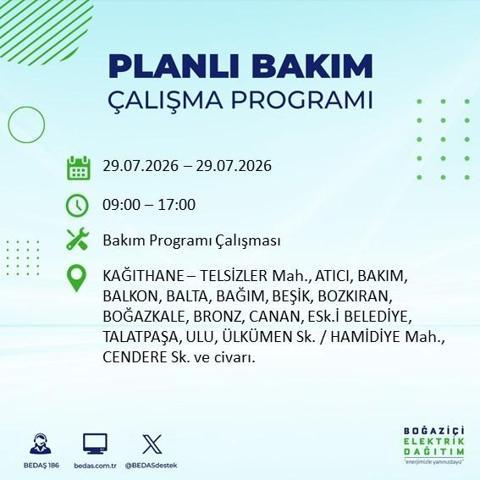 İSTANBUL ELEKTRİK KESİNTİSİ 29 TEMMUZ 2026 BEDAŞ Duyurdu: Hangi İlçelerde Elektrikler Kesilecek 19 İlçe İçin Kritik Duyuru...