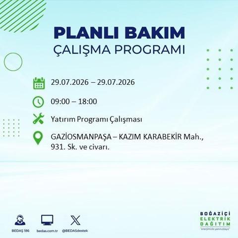 İSTANBUL ELEKTRİK KESİNTİSİ 29 TEMMUZ 2026 BEDAŞ Duyurdu: Hangi İlçelerde Elektrikler Kesilecek 19 İlçe İçin Kritik Duyuru...