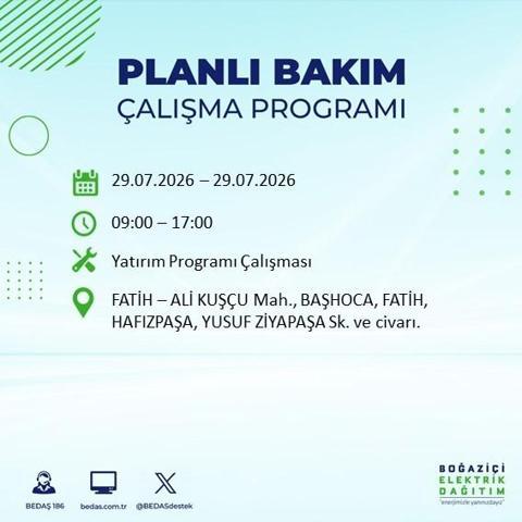 İSTANBUL ELEKTRİK KESİNTİSİ 29 TEMMUZ 2026 BEDAŞ Duyurdu: Hangi İlçelerde Elektrikler Kesilecek 19 İlçe İçin Kritik Duyuru...