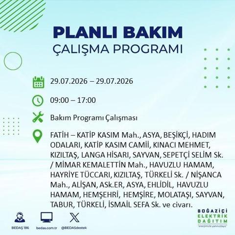 İSTANBUL ELEKTRİK KESİNTİSİ 29 TEMMUZ 2026 BEDAŞ Duyurdu: Hangi İlçelerde Elektrikler Kesilecek 19 İlçe İçin Kritik Duyuru...
