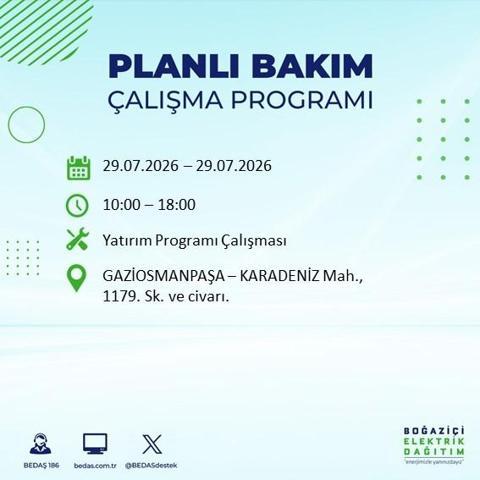 İSTANBUL ELEKTRİK KESİNTİSİ 29 TEMMUZ 2026 BEDAŞ Duyurdu: Hangi İlçelerde Elektrikler Kesilecek 19 İlçe İçin Kritik Duyuru...