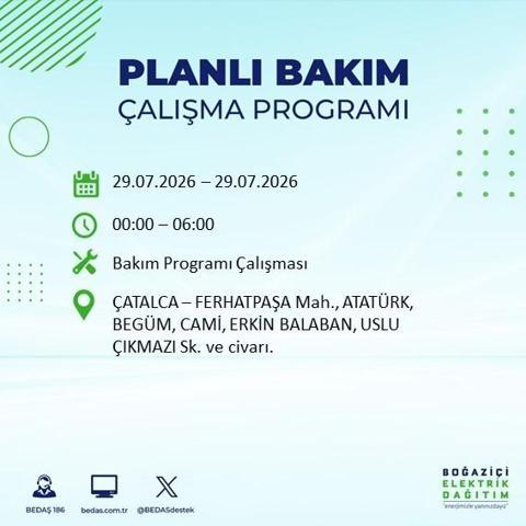 İSTANBUL ELEKTRİK KESİNTİSİ 29 TEMMUZ 2026 BEDAŞ Duyurdu: Hangi İlçelerde Elektrikler Kesilecek 19 İlçe İçin Kritik Duyuru...