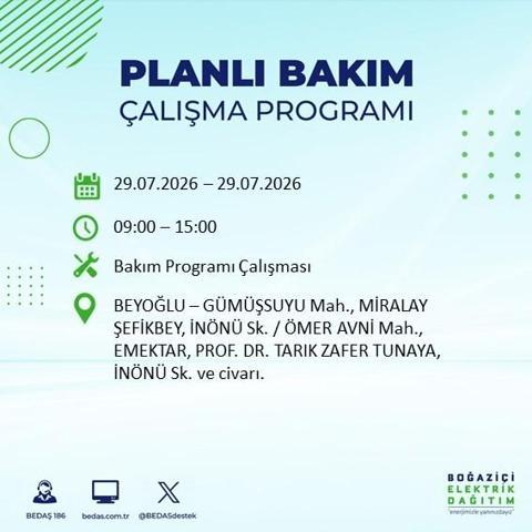 İSTANBUL ELEKTRİK KESİNTİSİ 29 TEMMUZ 2026 BEDAŞ Duyurdu: Hangi İlçelerde Elektrikler Kesilecek 19 İlçe İçin Kritik Duyuru...