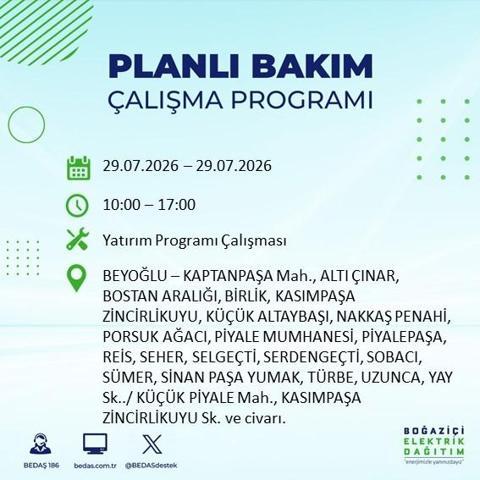 İSTANBUL ELEKTRİK KESİNTİSİ 29 TEMMUZ 2026 BEDAŞ Duyurdu: Hangi İlçelerde Elektrikler Kesilecek 19 İlçe İçin Kritik Duyuru...