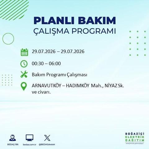 İSTANBUL ELEKTRİK KESİNTİSİ 29 TEMMUZ 2026 BEDAŞ Duyurdu: Hangi İlçelerde Elektrikler Kesilecek 19 İlçe İçin Kritik Duyuru...
