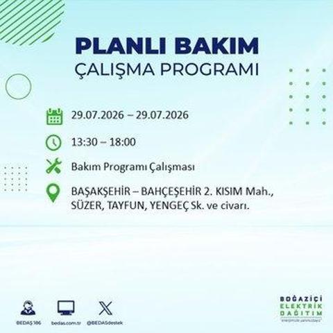 İSTANBUL ELEKTRİK KESİNTİSİ 29 TEMMUZ 2026 BEDAŞ Duyurdu: Hangi İlçelerde Elektrikler Kesilecek 19 İlçe İçin Kritik Duyuru...