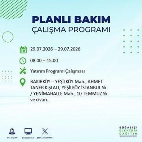 İSTANBUL ELEKTRİK KESİNTİSİ 29 TEMMUZ 2026 BEDAŞ Duyurdu: Hangi İlçelerde Elektrikler Kesilecek 19 İlçe İçin Kritik Duyuru...