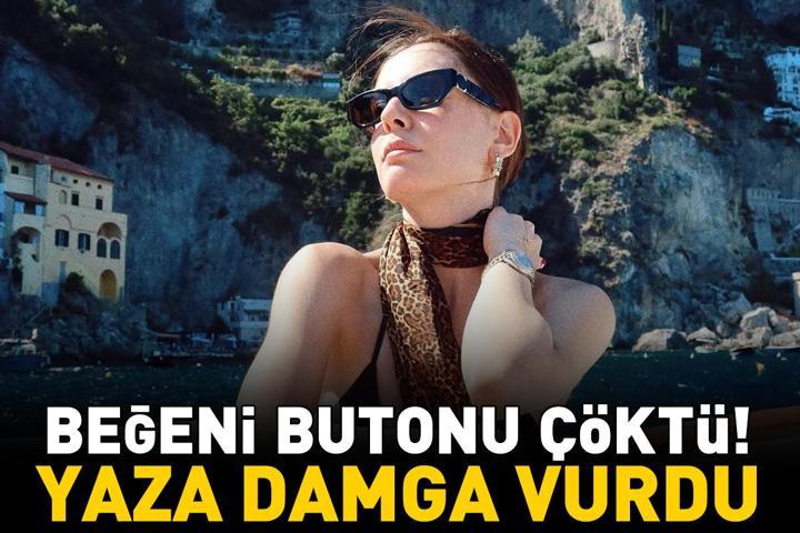 Kızılcık Şerbetinin Çimeni Selin Türkmenden bikinili tatil pozu Beğeni butonu çöktü