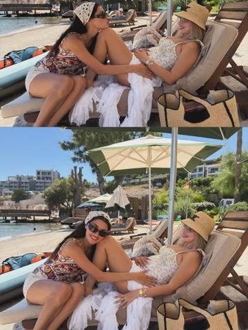 Hande Erçelden mayolu tatil pozları TAM BİR PRENSES