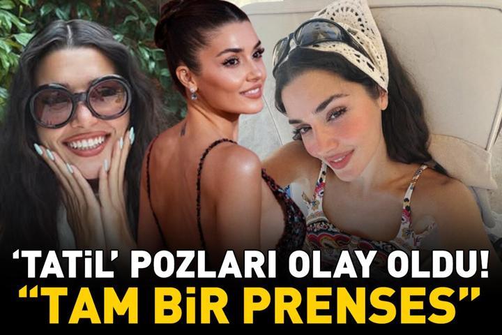 Hande Erçelden mayolu tatil pozları TAM BİR PRENSES