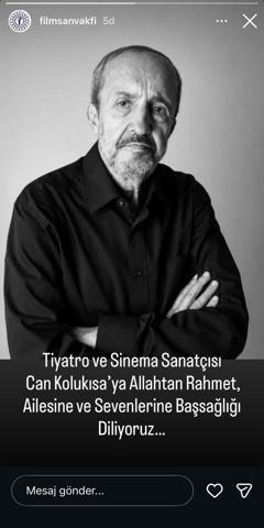 SON DAKİKA | Can Kolukısa hayatını kaybetti Kapıcılar Kralı ve Züğürt Ağada rol almıştı CENAZE BİLGİLERİ BELLİ OLDU