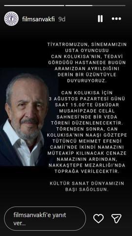 SON DAKİKA | Can Kolukısa hayatını kaybetti Kapıcılar Kralı ve Züğürt Ağada rol almıştı CENAZE BİLGİLERİ BELLİ OLDU