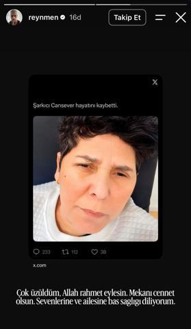 ÜNLÜLERDEN CANSEVER’E VEDA Yaşadıkları acıyı böyle dile getirdiler ‘Nurlarda uyu’