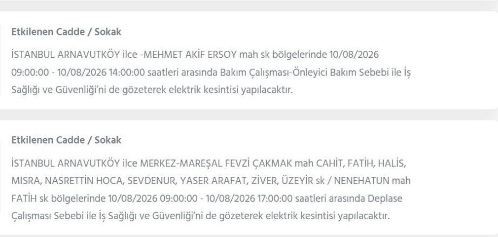 10 AĞUSTOS İSTANBUL ELEKTRİK KESİNTİSİ: İstanbul’da elektrikler ne zaman gelecek 22 ilçede 9 saatlik BEDAŞ kesinti programı
