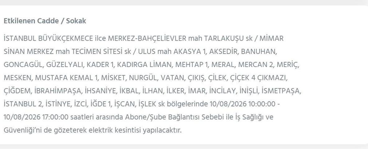 10 AĞUSTOS İSTANBUL ELEKTRİK KESİNTİSİ: İstanbul’da elektrikler ne zaman gelecek 22 ilçede 9 saatlik BEDAŞ kesinti programı