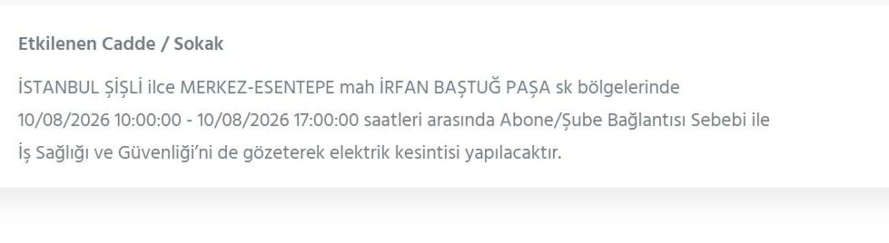 10 AĞUSTOS İSTANBUL ELEKTRİK KESİNTİSİ: İstanbul’da elektrikler ne zaman gelecek 22 ilçede 9 saatlik BEDAŞ kesinti programı