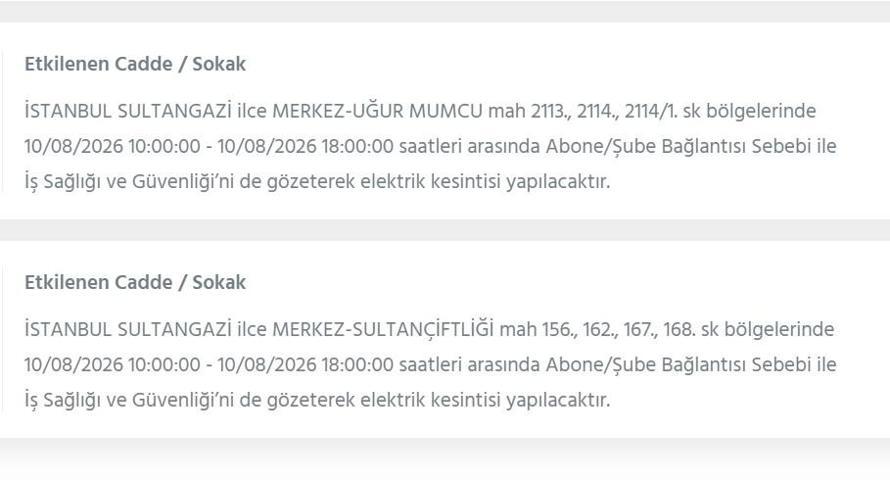 10 AĞUSTOS İSTANBUL ELEKTRİK KESİNTİSİ: İstanbul’da elektrikler ne zaman gelecek 22 ilçede 9 saatlik BEDAŞ kesinti programı