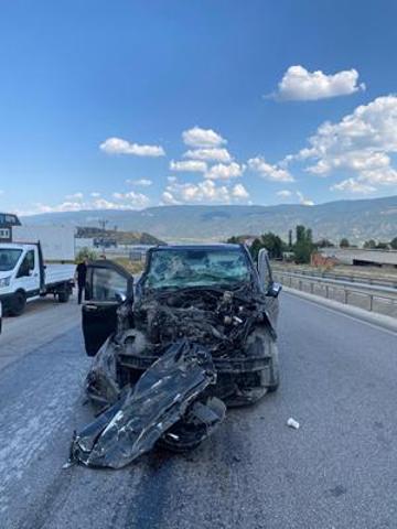 Çorum FK forması giyen Atakan Akkaynak korkuttu Eşi ve bebeği ile trafik kazası geçirdi