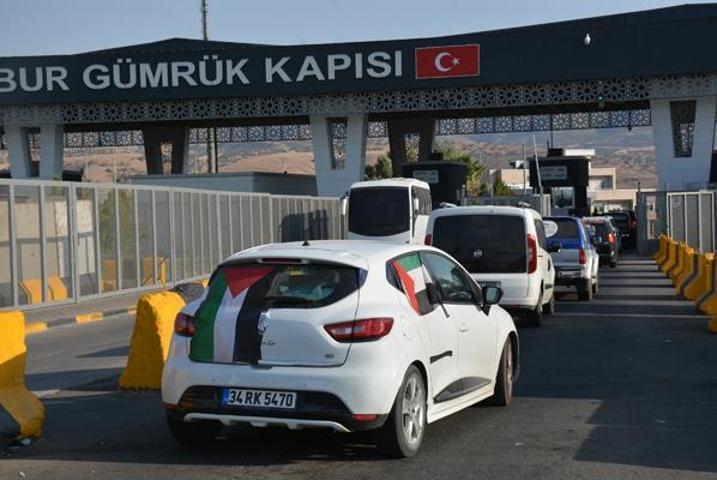 Filistin Konvoyu, Habur Sınır Kapısı’ndan Irak’a geçti