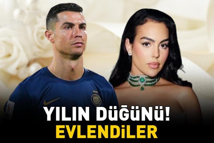 Cristiano Ronaldo ile Georgina Rodriguez evlendi 10 yıllık birliktelikte mutlu son