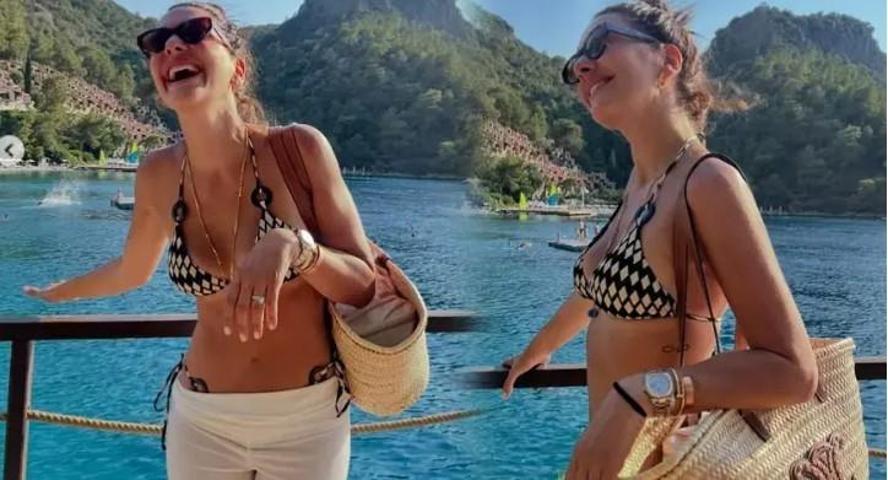 Bergüzar Korel’den Tatil Pozları 4 Ayda Verdiği 20 Kilo Dikkat Çekti