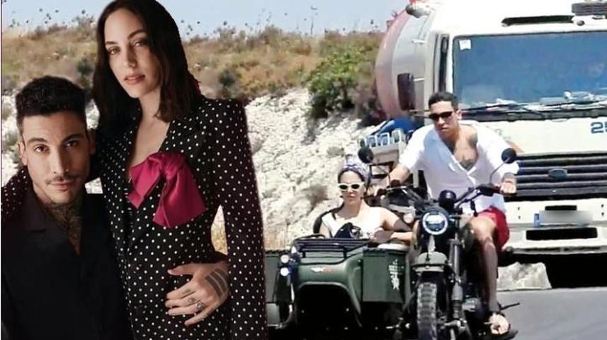 Can Bonomo ve Öykü Karayel trafikte böyle görüntülendi Kask detayı dikkat çekti