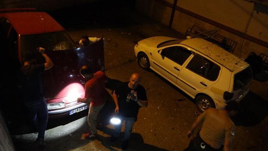 Trabzon’da İlçe Emniyet Müdürlüğü bahçesine hava aracı düştü: 4 araç zarar gördü