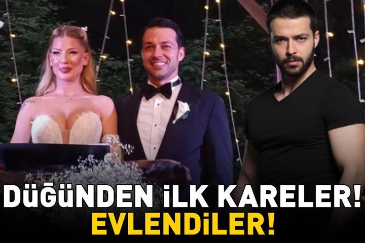 Survivor şampiyonu Hilmi Cem İntepe ile Pırıl Atasev evlendi DÜĞÜNDEN İLK KARELER