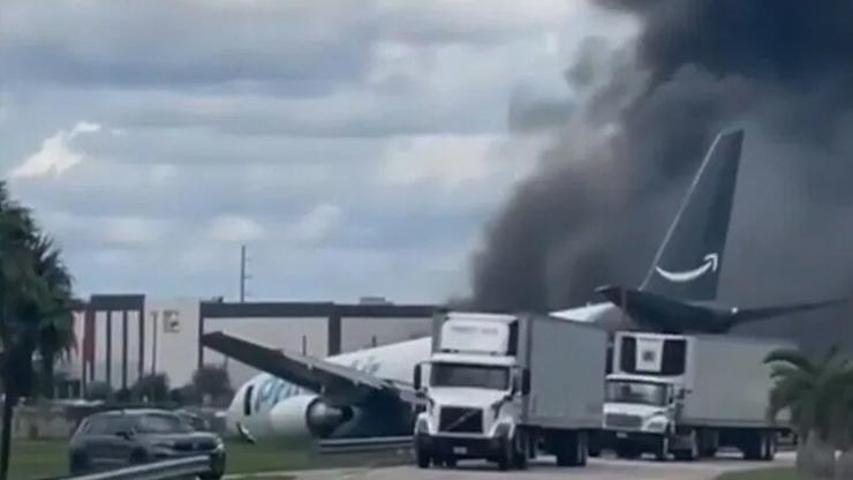 ABDde uçak pistten çıktı