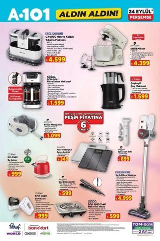 A101 24 EYLÜL PERŞEMBE AKTÜEL KATALOG YAYINLANDI A101 Aldın Aldın 24 Eylül Kataloğunda Neler Var Elektrikli Moped, Ev, Mutfak ve Teknoloji Ürünleri Bu Hafta Satışta