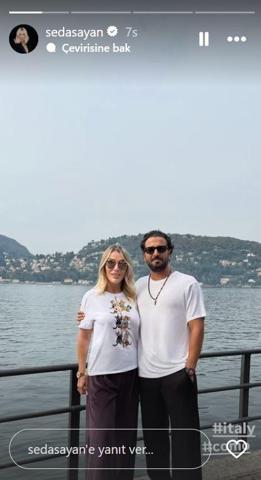 Seda Sayan ve 25 yaş küçük eşi Çağlar Öktenden İtalyada aşk dolu poz ROMANTİZM DORUKTA