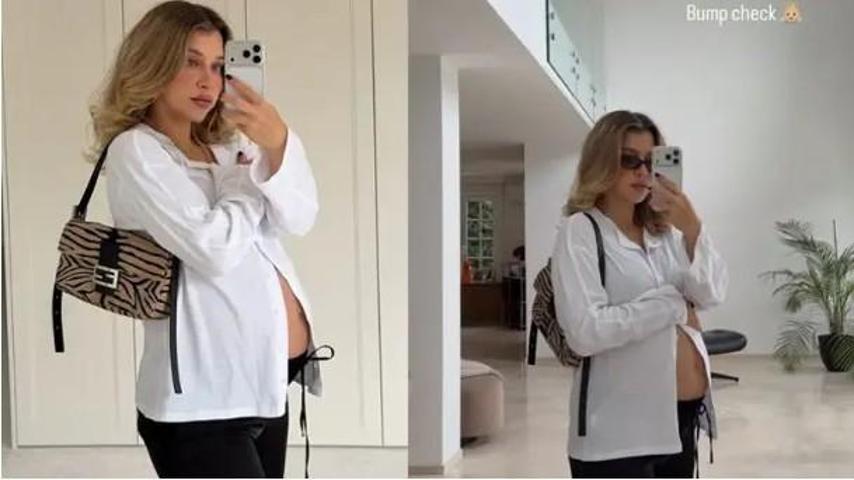 Doğum için gün sayıyor Gamze Erçelden karnı burnunda pozlar