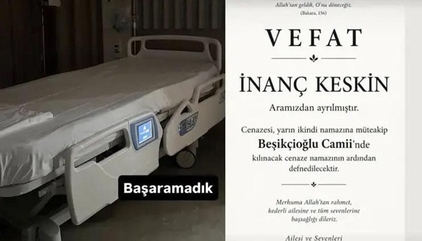 Meriç Keskin, vefat eden ağabeyi İnanç Keskin'i duygusal paylaşımla andı