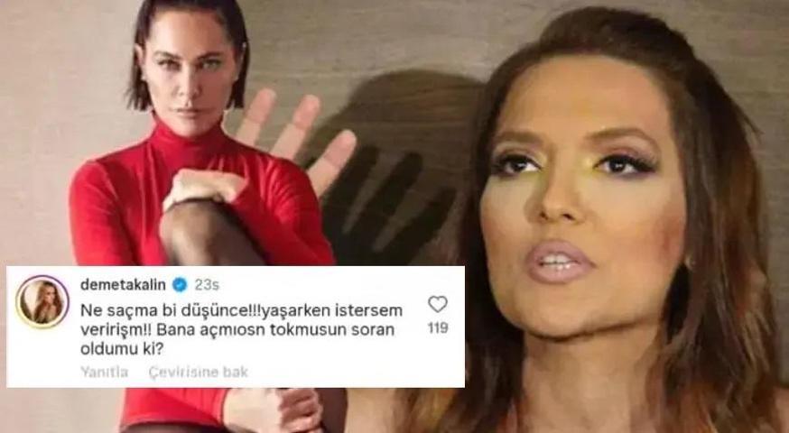 Demet Akalın, miras paylaşımı hakkındaki sözleri nedeniyle Hülya Avşar'a tepki gösterdi
