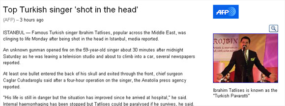 İbrahim Tatlıses suikasti dünya basınında