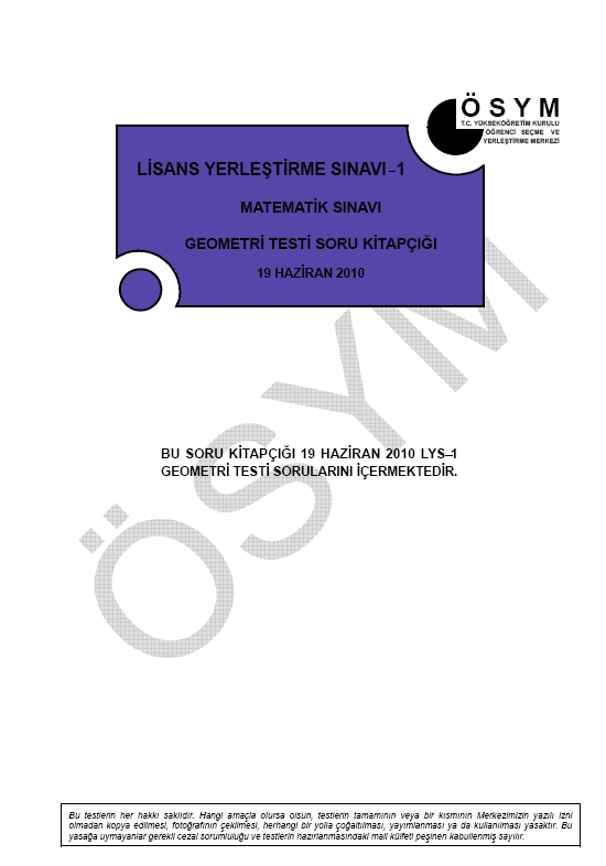 LYS-1 Geometri soru ve cevapları