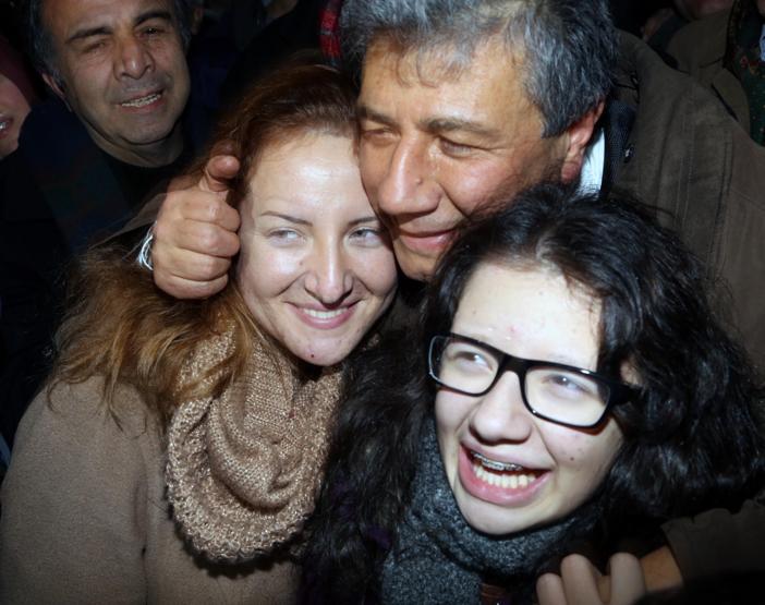 Balbayın çocuklarına kavuşma anı