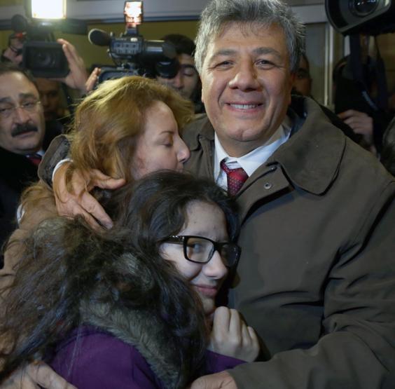 Balbayın çocuklarına kavuşma anı