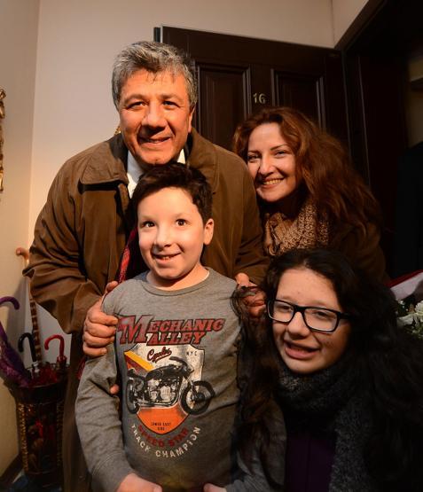 Balbayın çocuklarına kavuşma anı