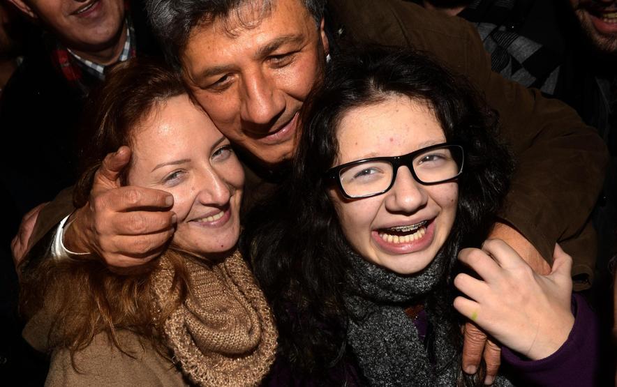 Balbayın çocuklarına kavuşma anı